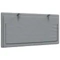 Coussin de tête de lit gris clair 100 cm tissu