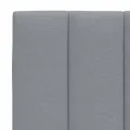 Coussin de tête de lit gris clair 100 cm tissu