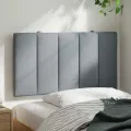 Coussin de tête de lit gris clair 90 cm tissu