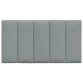 Coussin de tête de lit gris clair 90 cm tissu