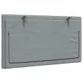 Coussin de tête de lit gris clair 90 cm tissu