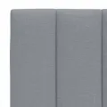 Coussin de tête de lit gris clair 90 cm tissu
