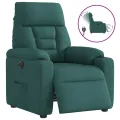 Fauteuil inclinable électrique Vert foncé Tissu