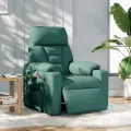 Fauteuil inclinable électrique Vert foncé Tissu