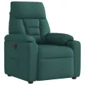 Fauteuil inclinable électrique Vert foncé Tissu