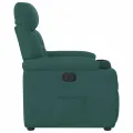 Fauteuil inclinable électrique Vert foncé Tissu