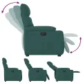 Fauteuil inclinable électrique Vert foncé Tissu