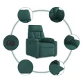 Fauteuil inclinable électrique Vert foncé Tissu