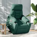 Fauteuil inclinable électrique vert foncé tissu