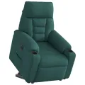 Fauteuil inclinable électrique vert foncé tissu
