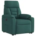Fauteuil inclinable électrique vert foncé tissu