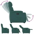 Fauteuil inclinable électrique vert foncé tissu