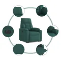Fauteuil inclinable électrique vert foncé tissu
