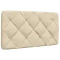 Coussin de tête de lit crème 80 cm tissu