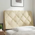 Coussin de tête de lit crème 80 cm tissu