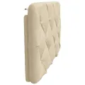 Coussin de tête de lit crème 80 cm tissu