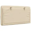 Coussin de tête de lit crème 80 cm tissu