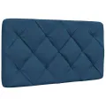 Coussin de tête de lit bleu 90 cm tissu