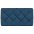 Coussin de tête de lit bleu 90 cm tissu