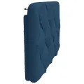 Coussin de tête de lit bleu 90 cm tissu
