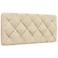 Coussin de tête de lit crème 100 cm tissu