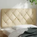 Coussin de tête de lit crème 100 cm tissu