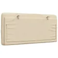Coussin de tête de lit crème 100 cm tissu