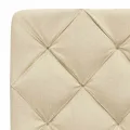 Coussin de tête de lit crème 100 cm tissu