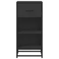Buffet noir 35,5x35x76 cm bois d'ingénierie et métal