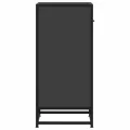 Buffet noir 35,5x35x76 cm bois d'ingénierie et métal