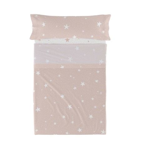 Jeu de draps HappyFriday Basic Kids Little star Rose 2 Pièces