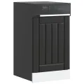 Panneau de lave-vaisselle Lucca noir bois d'ingénierie