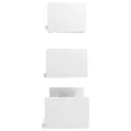 Étagères murales 3 pcs Blanc brillant Bois d'ingénierie