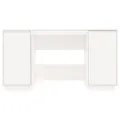 Bureau blanc 140x50x75 cm bois massif de pin