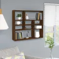 Étagère murale Chêne marron 90x16x78 cm Bois d’ingénierie