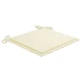 Chaises de jardin et coussins crème lot de 6 Bois teck massif