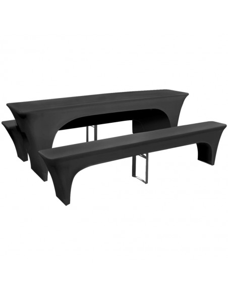 Housse pour table de pique-nique/bancs 3 pièces Anthracite