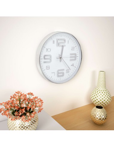 Horloge murale 30 cm Argenté