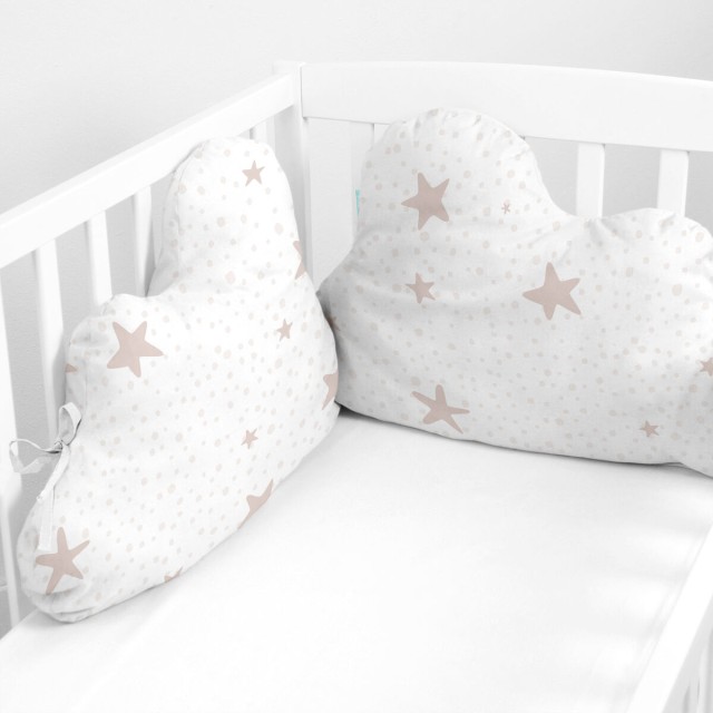 Wiegbeschermer HappyFriday Basic Kids Little star Roze 60 x 40 cm