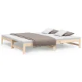 Lit coulissant sans matelas 2x(90x200) cm Bois de pin massif