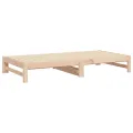 Lit coulissant sans matelas 2x(90x200) cm Bois de pin massif