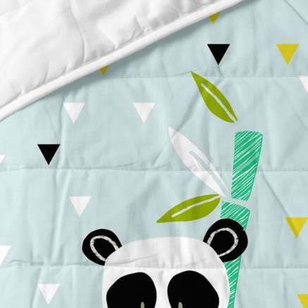 Steppdecke HappyFriday Moshi Moshi Blau 100 x 130 cm Pandaknochen 2