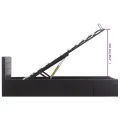 Cadre de lit à rangement hydraulique Noir Similicuir 90x200 cm