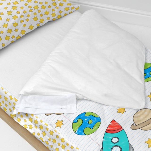 Couette rembourrée HappyFriday Mr Fox Space Rocket Multicouleur 105 x