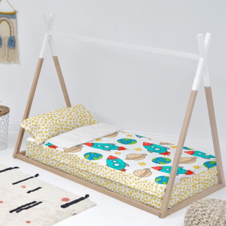 Quilted Zipper Bedding HappyFriday Mr Fox Space Rocket Multicolour 105