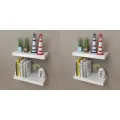 Étagères murales 4 pcs Blanc 40 cm