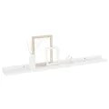 Étagères murales 4 pcs Blanc brillant 80x9x3 cm