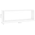 Étagères cube murales 2pcs Blanc 80x15x26,5cm bois d'ingénierie