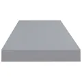 Étagères murales flottantes 2 pcs gris 80x23,5x3,8 cm MDF