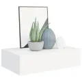 Étagère à tiroir murale Blanc 40x23,5x10 cm MDF